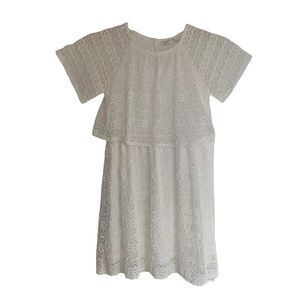 Zara Girls Size 9 Ivory Lace Dress
